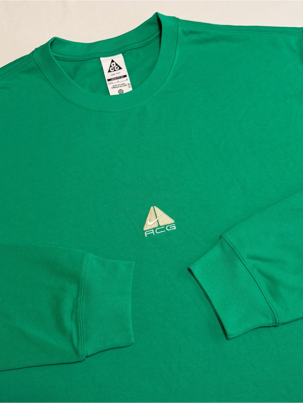 Nike ACG Shirt Men Large 4X TALL Embroidered Logo Crew Neck Long Sleeve